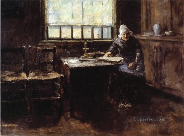  Cottage Oil Painting - When One is Old aka The Old Cottager William Merritt Chase